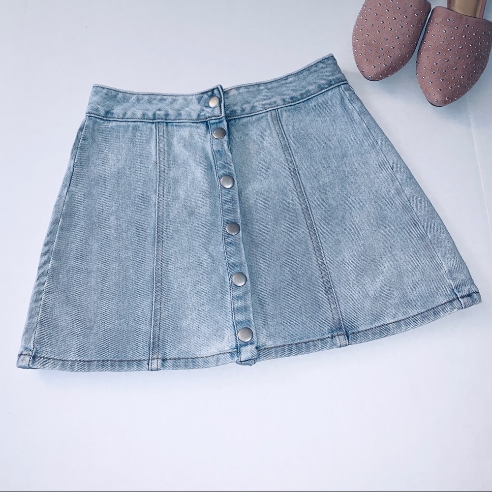 ⭐️BULLHEAD BUTTON UP JEAN MINI SKIRT